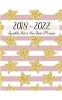2018 - 2022 Sparkle Stars Five Year Planner: Monthly Schedule Organizer, Calendar June 2018 - December 2022, Academic Monthly & Yearly Agenda(1 Calendar Diary Logbook)