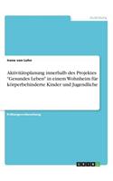 Aktivitätsplanung innerhalb des Projektes Gesundes Leben in einem Wohnheim für körperbehinderte Kinder und Jugendliche