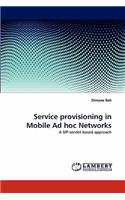 Service Provisioning in Mobile Ad Hoc Networks