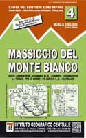 IGC Italien 1 : 50 000 Wanderkarte 04 Monte Bianco