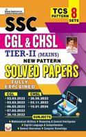 SSC CGL Tier 2 & CHSL Tier 2 Previous Year Solved Papers 8 TCS PYQs Sets (English Medium)(5111)