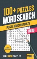 100+ Hard Word Search Puzzle Book for Adults: Word Search for Adults and Seniors with Big Challenging Puzzles for Relaxing and Fun