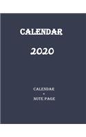 Calendar 2020 new with note pages