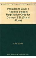 Interactions Level 1 Reading Student Registration Code for Connect ESL (Stand Alone)