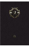Monogram Libra Notebook: Blank Journal Diary Memoir Log Logue(74 Monogram Black 150 Lined)