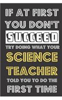 If At First You Don't Succeed Try Doing What Your Science Teacher Told You To Do The First Time