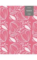 Dot Grid Notes 110 Pages: Vintage Floral Premium Notebook for Professionals and Students, Teachers and Writers - Light Pink Japanese Floral Pattern