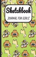 Sketchbook Journal for Girls: A Large Note Book for Girls of All Ages with Blank Paper for Drawing and Sketching: Artist Edition with Girly Cover