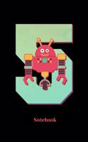 5 Notebook: Lined journal for 5th birthday party and robot fans - paperback, diary gift for men, women and children