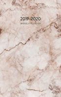 2019-2020 Weekly Planner: May 2019 to December 2020 Dated Diary - Chocolate Brown Marble