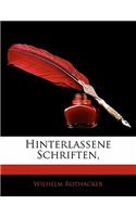 Hinterlassene Schriften,