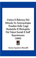Critica E Riforma Del Metodo In Antropologia