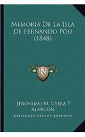 Memoria De La Isla De Fernando Poo (1848)