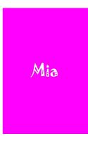 Mia - Large Bright Pink Notebook / Journal / Lined Pages / Soft Matte Cover