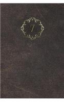 Monogram "7" Any Day Planner Notebook: (33 Monogram Aged 150 Planner)