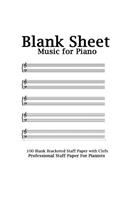 Blank Sheet Music For Piano -White Cover