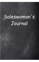 Saleswoman's Journal Chalkboard Design: (Notebook, Diary, Blank Book)