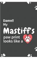 Damn!! my Mastiff's paw print looks like a: For Mastiff Dog fans