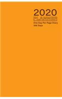 2020 Planner - One Day Per Page Diary 366 Days: Jan 1, 2020 to Dec 31, 2020 - Fully Lined and Dated Journal with extra pages for Notes - Yellow and brown