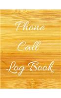 Phone Call Log Book