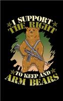I Support The Right To Keep And Arm Bears: I Support The Right To Keep And Arm Bears Pun 2020 Pocket Sized Weekly Planner & Gratitude Journal (53 Pages, 5" x 8") - Blank Sections For Notes & 