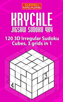 Krychle Jigsaw Sudoku 4x4: 120 3D Irregular Sudoku Cubes, 3 grids in 1(2 Krychle Sudoku)