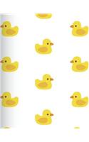 Duck Notebook: Bird Journal Notebook Ruled Lined Page Kids Women Girl Boy Baby Writing Book Activity Diary School Cute Sweet Animal Yellow Notepad (121 Page, Large(5 Duck Notebook)