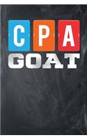 CPA Goat: Chalkboard, Blue & Orange Design, Blank College Ruled Line Paper Journal Notebook for Accountants and Their Families. (Bookkeeping and Tax Season 6 