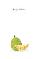Jackfruit Notes: 6x9 Unruled Blank Notebook - Watercolor Texture Nature Fruit Illustration Cover. Matte Softcover and White Interior Papers.