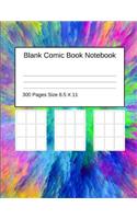 Blank Comic Book Notebook 300 Pages Size 8.5 X 11