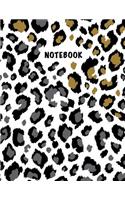 Notebook: Composition Book, Journal (8.5 X 11 Inches, 120 Pages, Lined Paper) Leopard Print Design-Mix