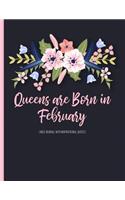 Queens are Born in February: Lined Journal with Inspirational Quotes