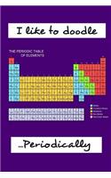 I Like to Doodle Periodically: Purple Notebook: 6x9 Plain Unlined Unruled Blank Drawing Paper Sketchbook 120 Page Perfect Bound Matte Soft Cover