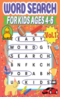 Word Search for Kids Ages 4-6 Vol1 by Round Duck