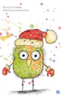 Bullet Journal Weihnachtsmonster: Notizbuch ca. A5 mit Punktraster, Seitenzahlen, 200 Seiten weisses Papier