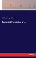 Poems and fragments in prose