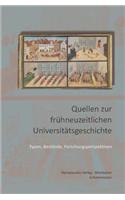 Quellen Zur Fruhneuzeitlichen Universitatsgeschichte: Typen, Bestande, Forschungsperspektiven