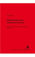 Erlebte Rede in Der Russischen Literatur
