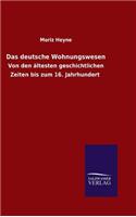 Das deutsche Wohnungswesen: (German)