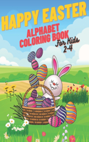 Happy Easter Alphabet Coloring Book
