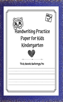 Handwriting Practice Paper for kids Kindergarten