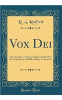 Vox Dei: The Doctrine of the Spirit as It Is Set Forth in the Scriptures of the Old and New Testaments (Classic Reprint)