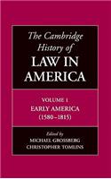 Cambridge History of Law in America 3 Volume Hardback Set