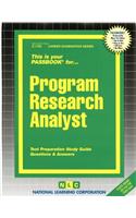 Program Research Analyst: Volume 1704