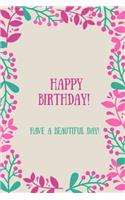 Happy Birthday !!! Have a beautiful day !