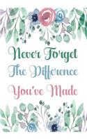 Never forget the difference you've made