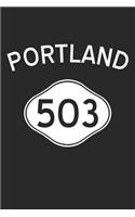 Portland Notebook - Oregon Gift - Area Code Portland Journey Diary - Oregon Travel Journal