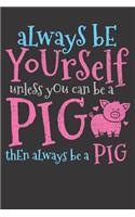 Pigs Notebook: Pig Pigsty Farm Farmer Butcher Pork Meat Cute Gift Vintage 6x9 Dot Grid Dotted 120 Pages for School College