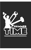 Hammer time: 6x9 Blacksmith - lined - ruled paper - notebook - notes