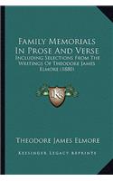 Family Memorials In Prose And Verse